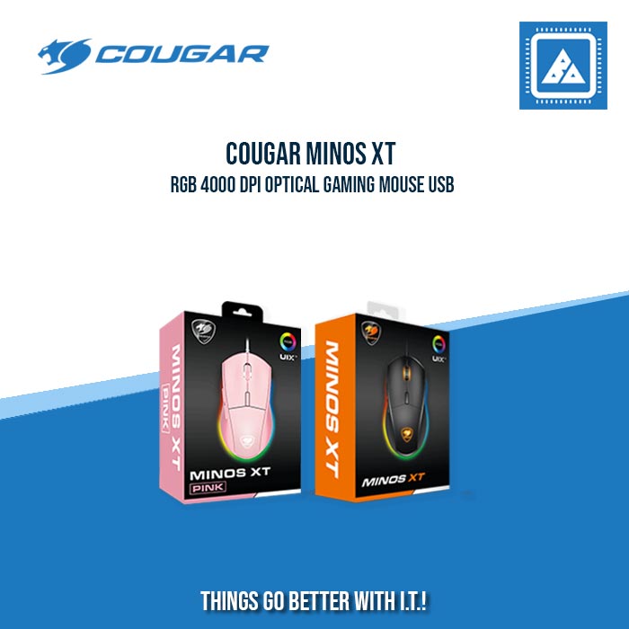 COUGAR MINOS XT RGB 4000 DPI OPTICAL GAMING MOUSE USB COUGAR MINOS XT RGB 4000 DPI OPTICAL GAMING MOUSE USB